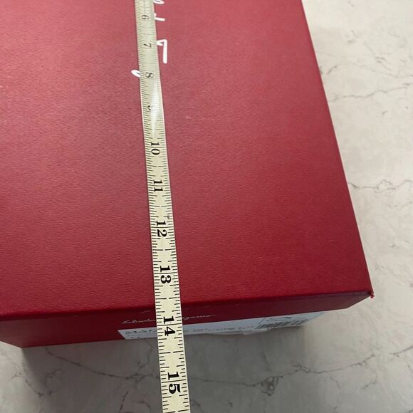 Salvatore Ferragamo Red Cardboard Shoes Empty Box - L 13.5" x W 8.5" x H‎ 5" - Picture 10 of 12